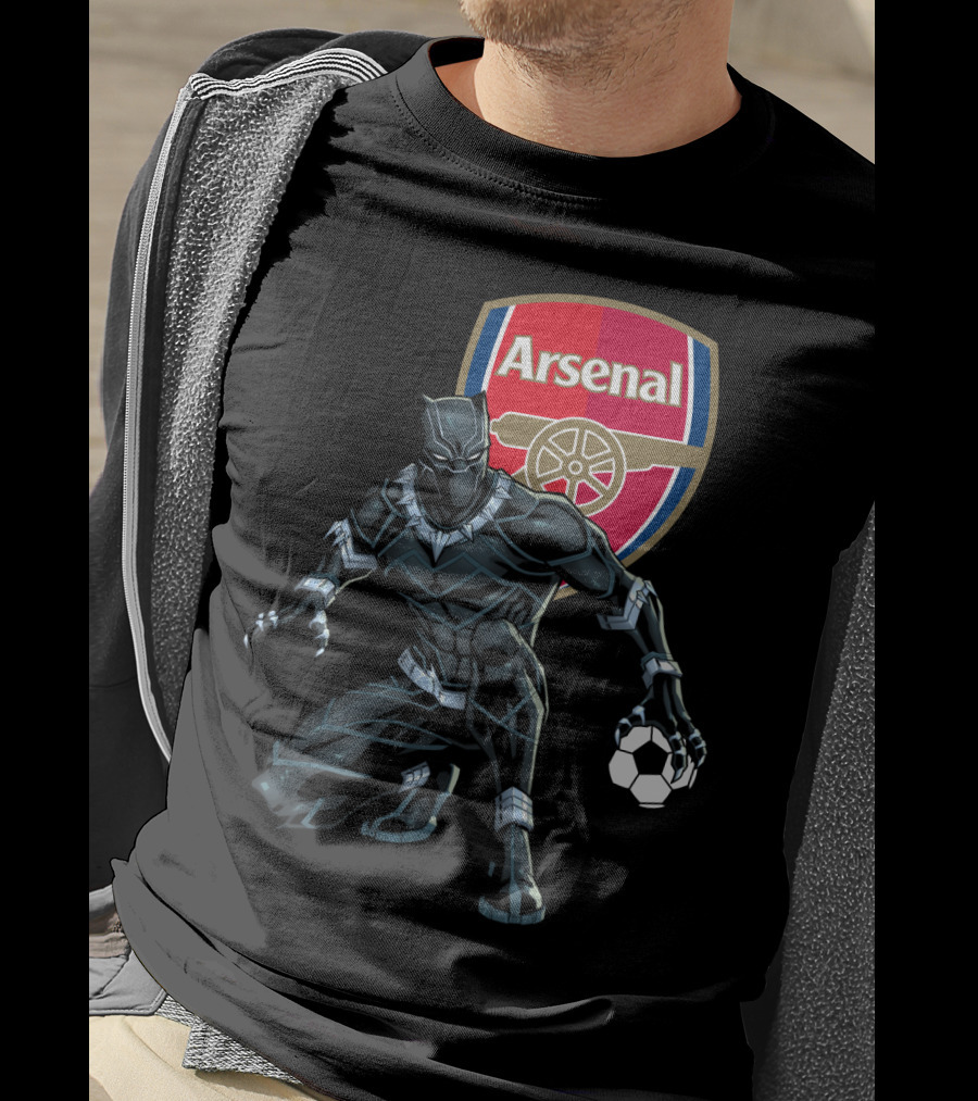 Arsenal Black Panther Football T-Shirt
