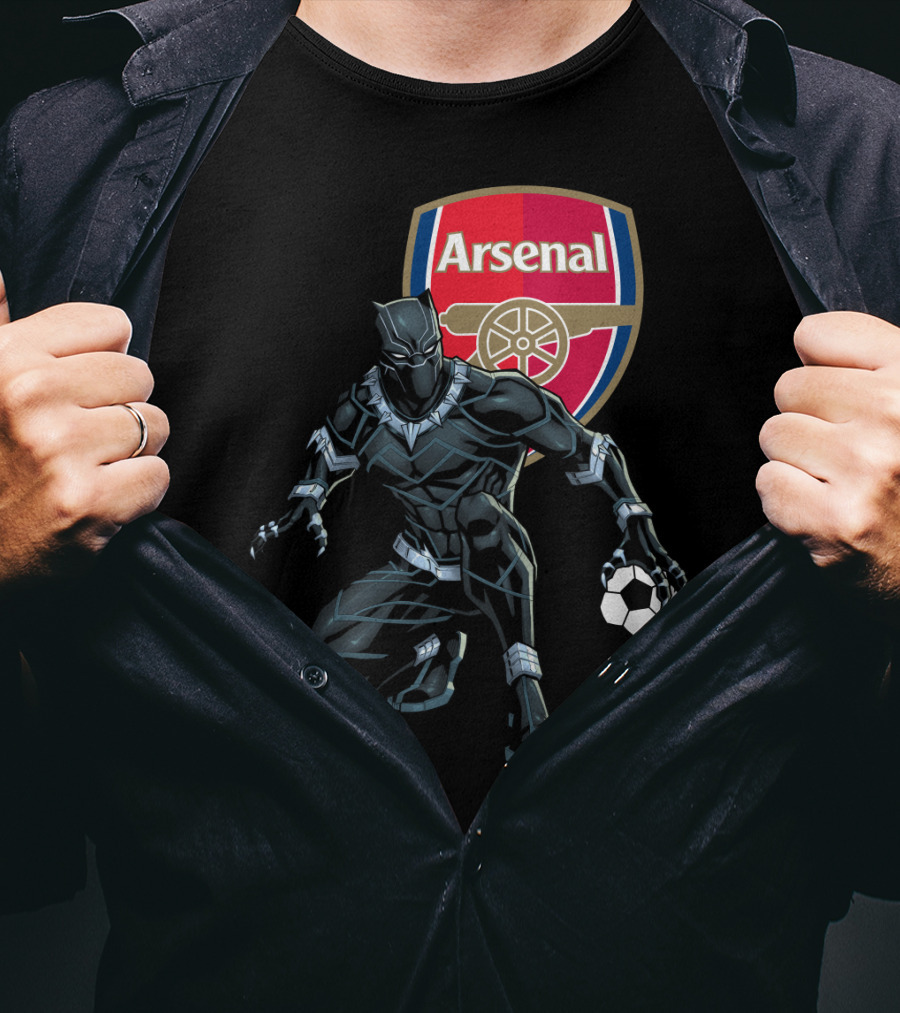 Arsenal Black Panther Football T-Shirt