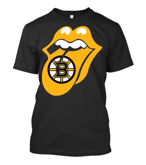 Boston Bruins Rolling Tongue Logo Icons T-Shirt