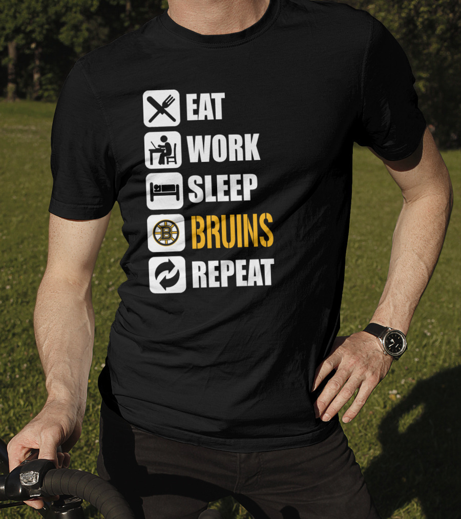 Eat Work Sleep Bruins Repeat T-Shirt
