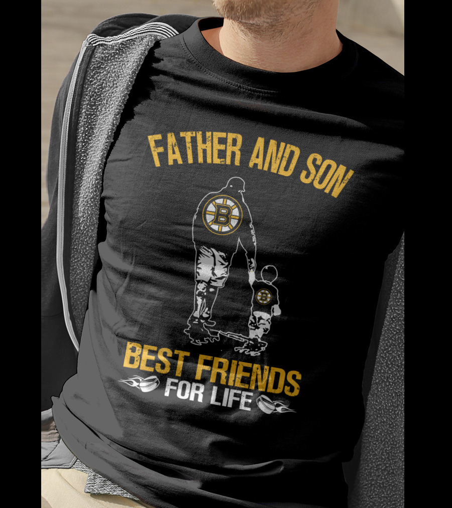 Father And Son Best Friends For Life Boston Bruins T-Shirt