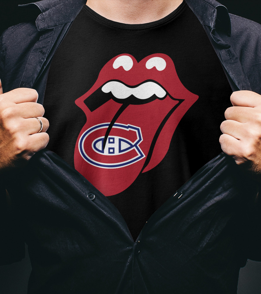 Montreal Canadiens Logo With Iconic Tongue And Lips T-Shirt