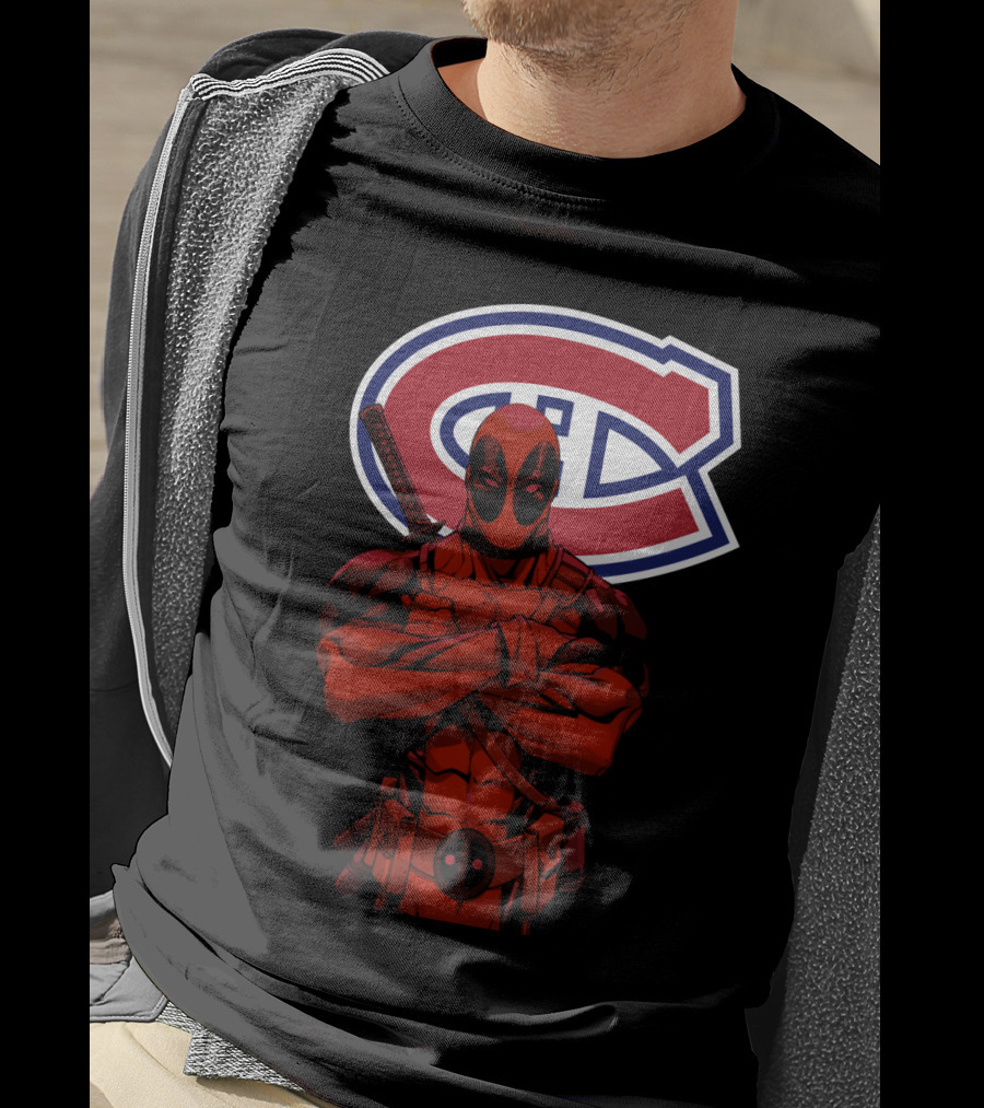 Montreal Canadiens Deadpool Crossover T-Shirt