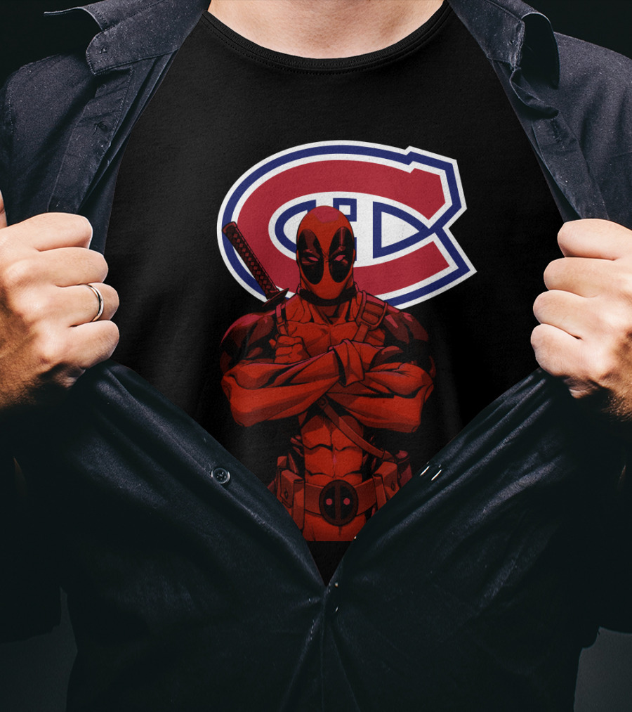 Montreal Canadiens Deadpool Crossover T-Shirt