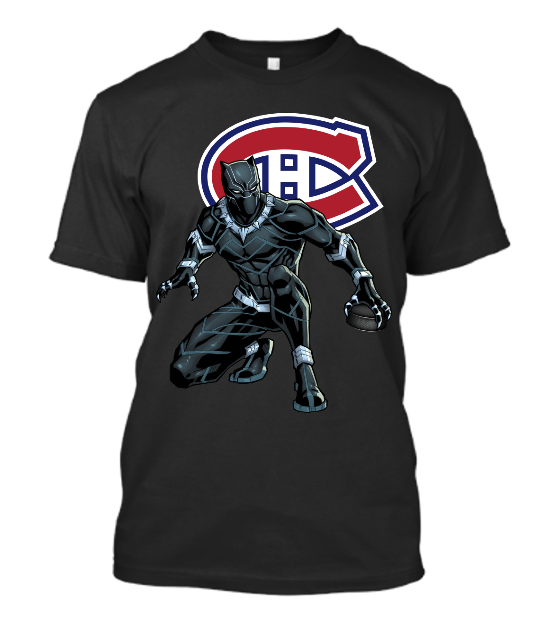 Montreal Canadiens Black Panther Crossover Hockey T-Shirt