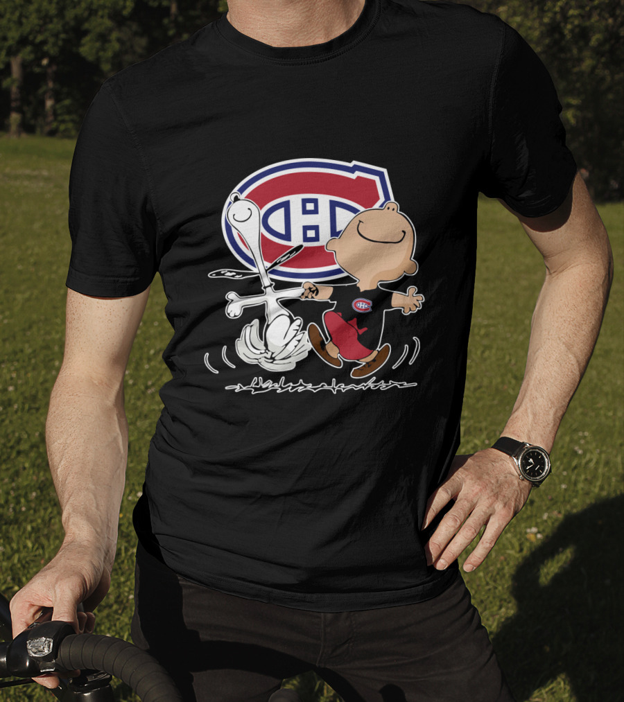 Montreal Canadiens Charlie Brown And Snoopy Dance T-Shirt