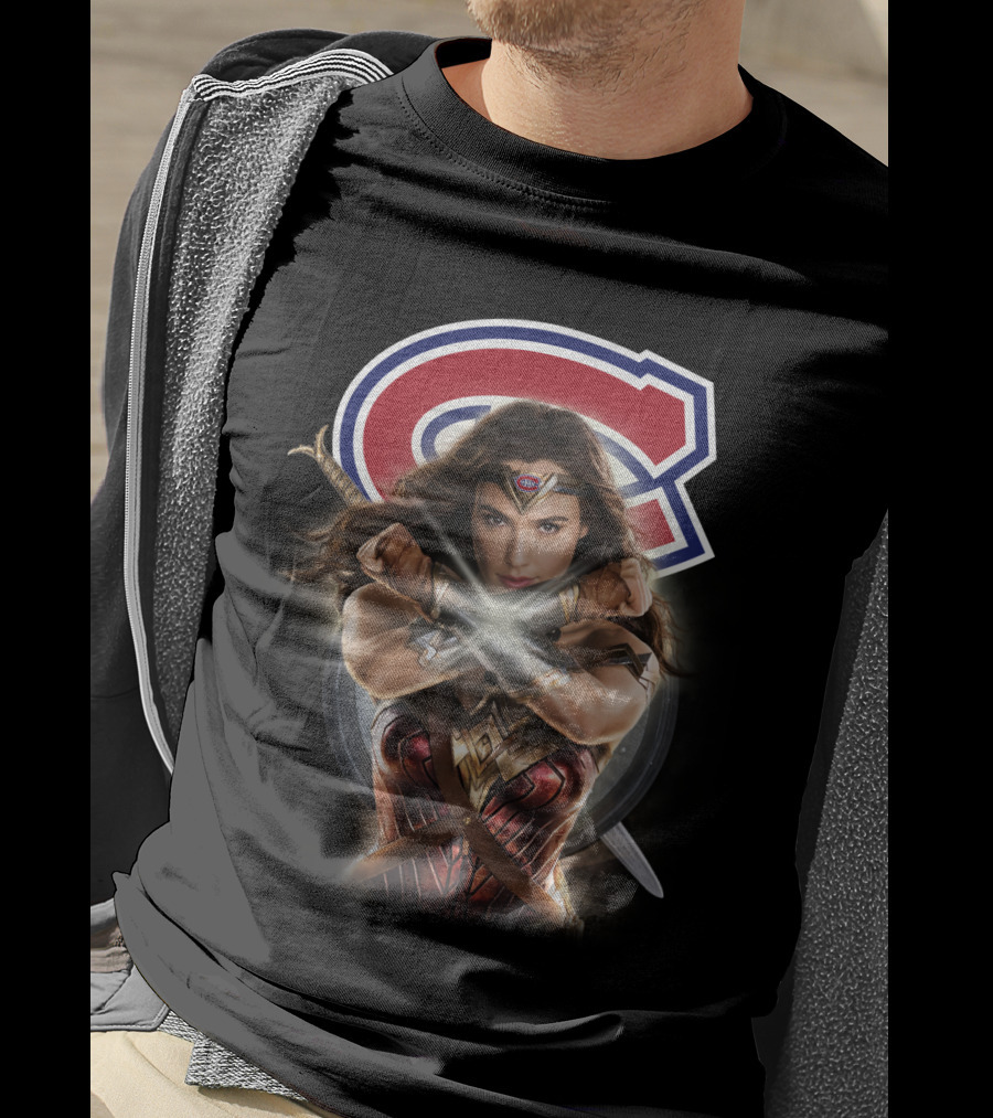 Montreal Canadiens Wonder Woman Crossover T-Shirt
