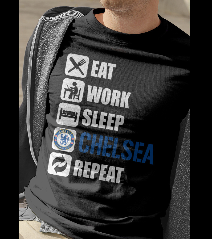 Eat Work Sleep Chelsea Repeat T-Shirt
