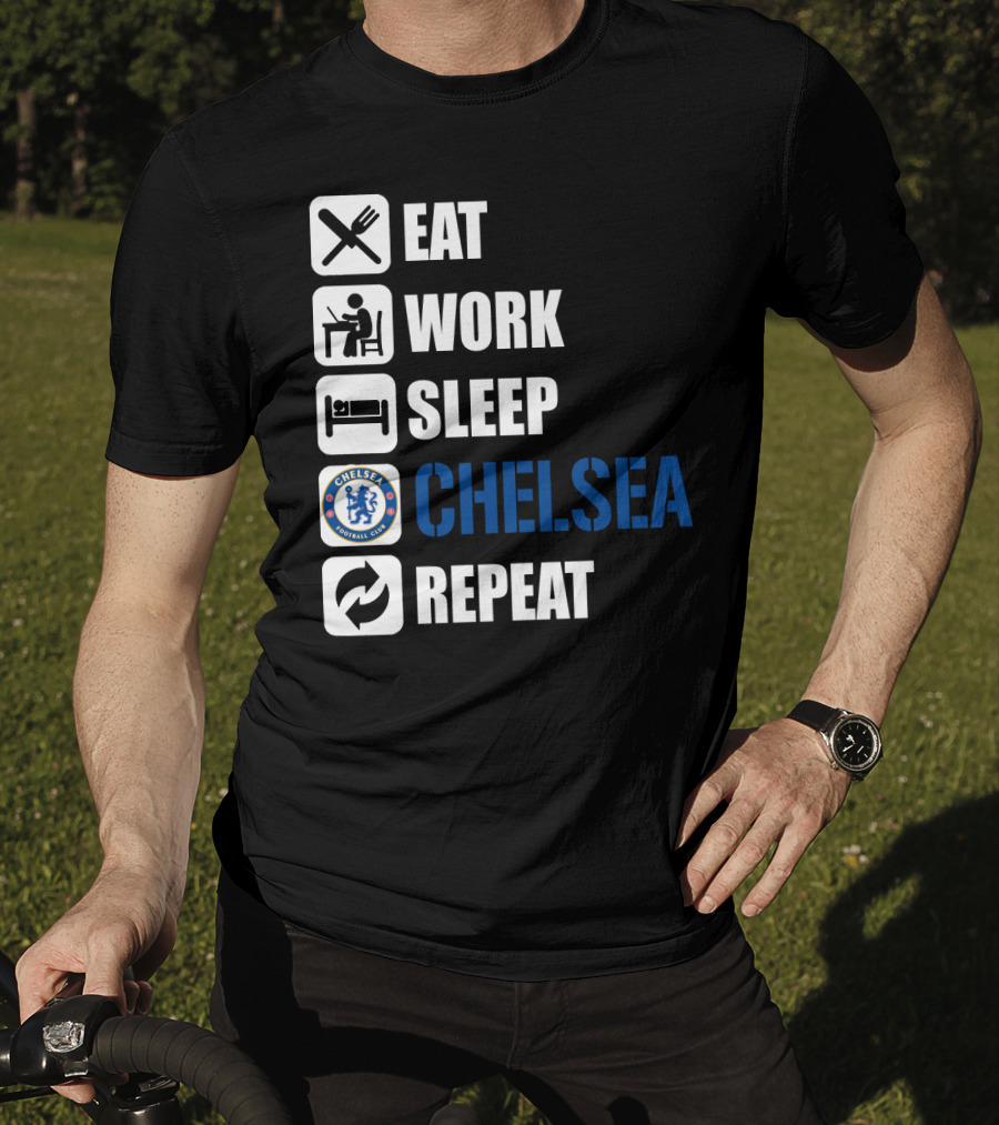 Eat Work Sleep Chelsea Repeat T-Shirt