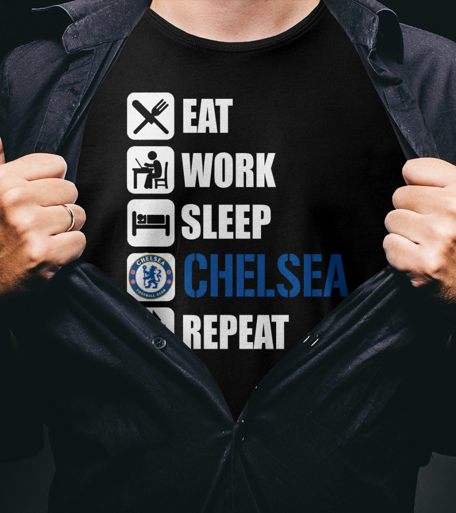 Eat Work Sleep Chelsea Repeat T-Shirt