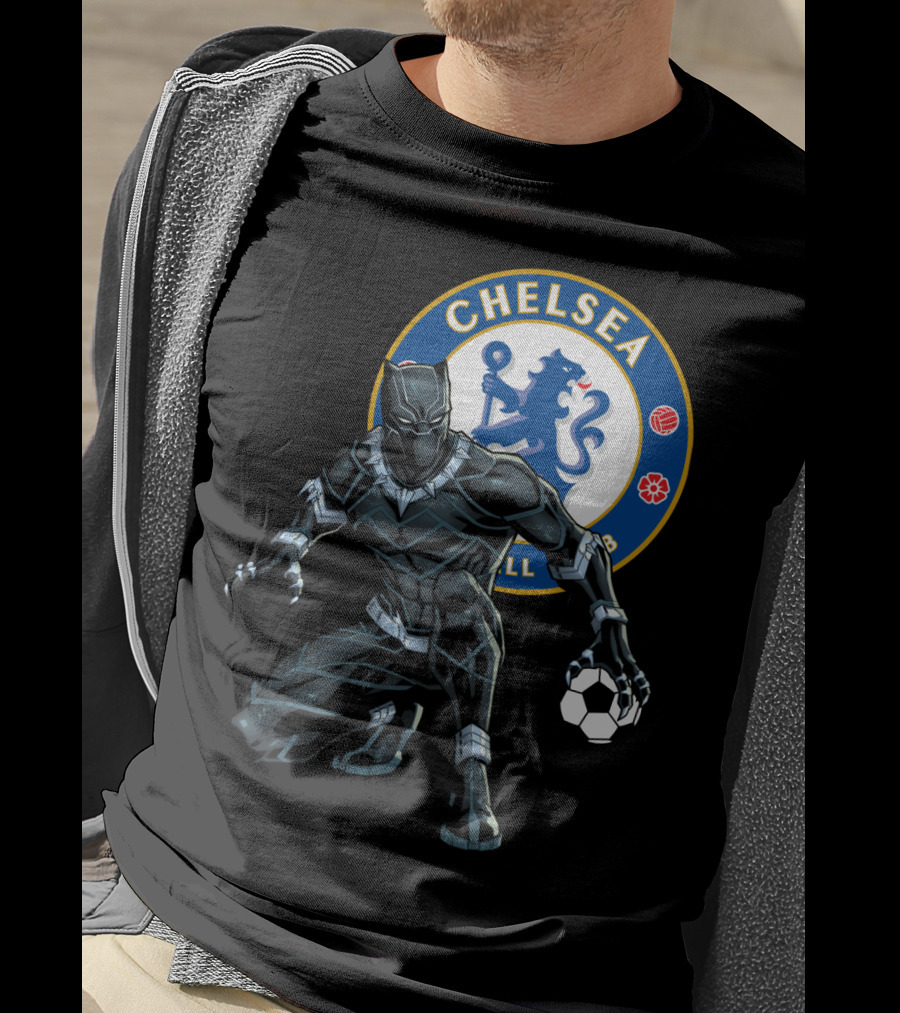Chelsea Football Club Black Panther Soccer Crossover T-Shirt
