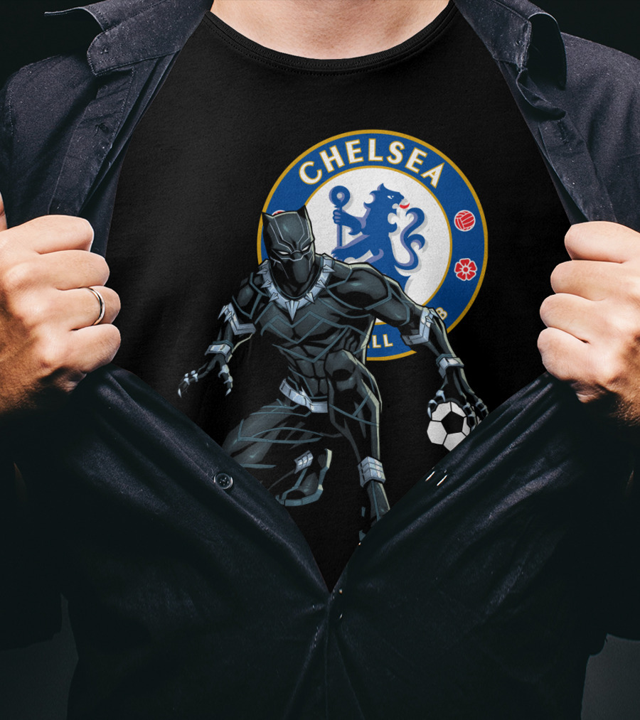 Chelsea Football Club Black Panther Soccer Crossover T-Shirt