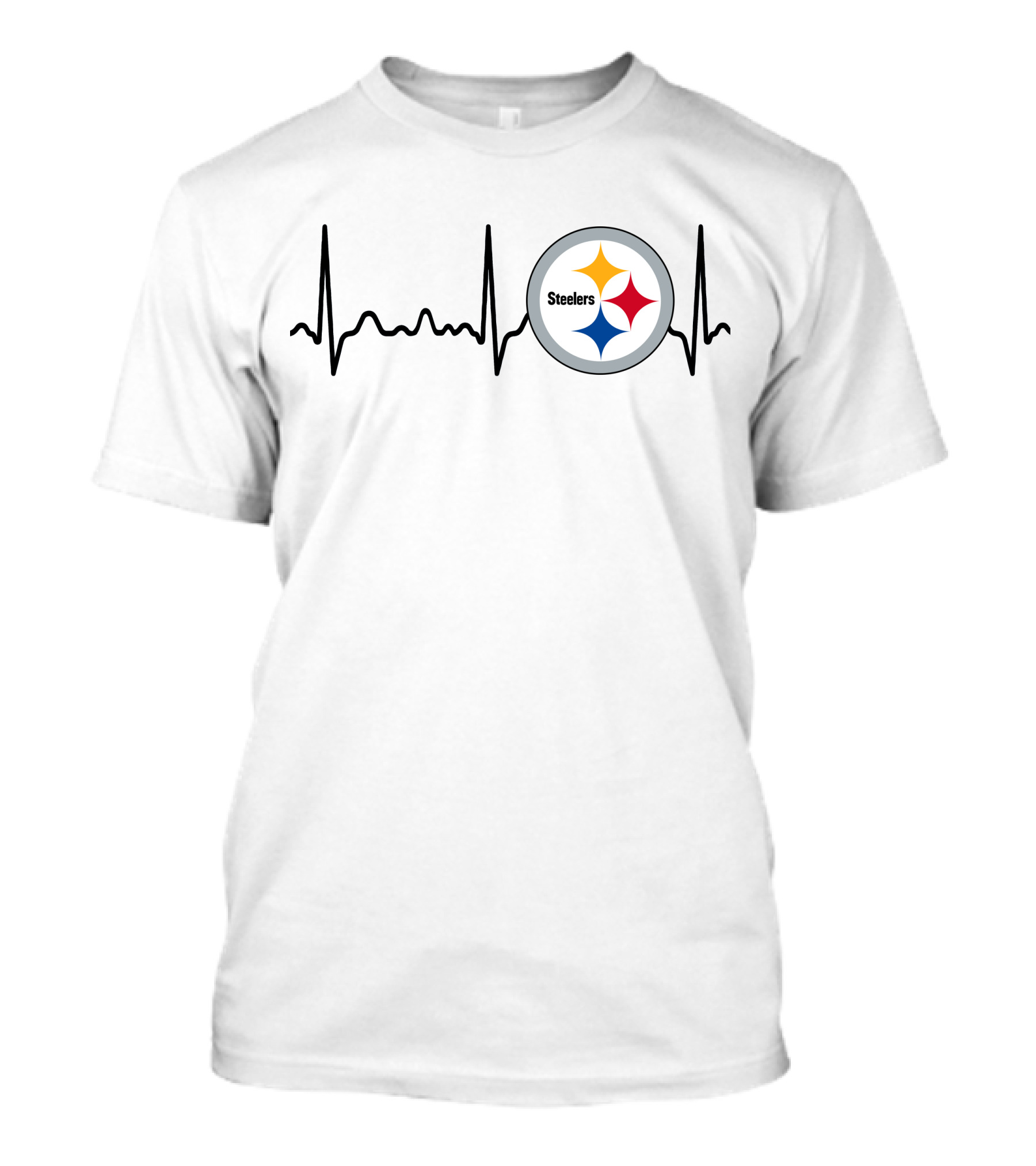 Heartbeat Steelers Football Team Fan Logo T-Shirt