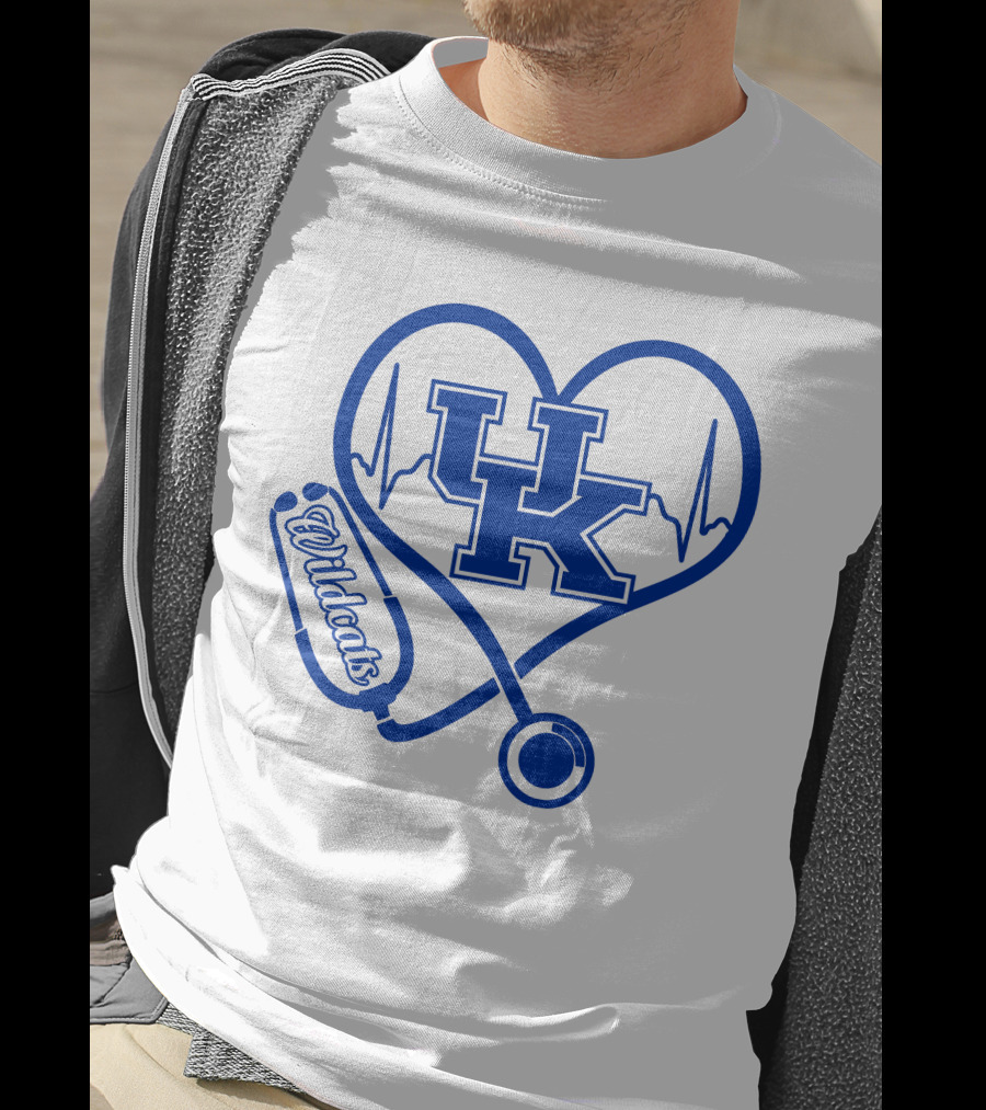 Uk Wildcats Heartbeat Stethoscope Nurse Kentucky T-Shirt