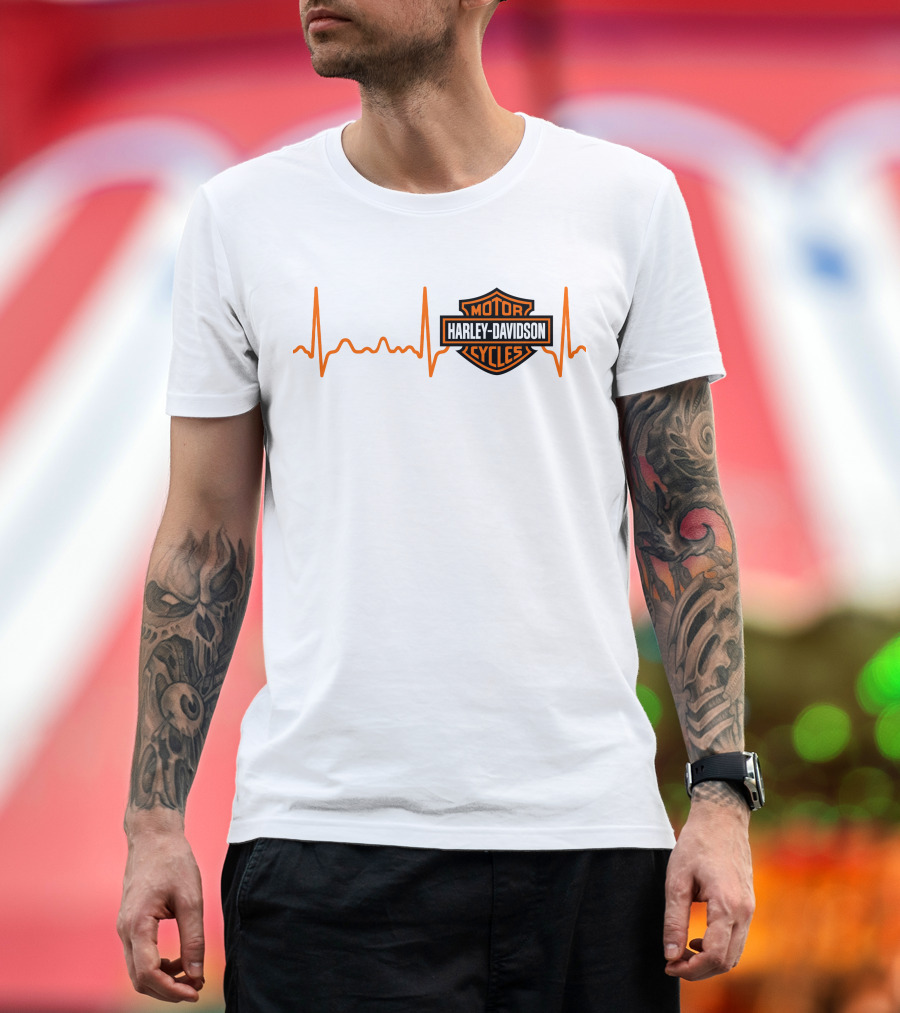 Harley Davidson Heartbeat Motor Cycles T-Shirt