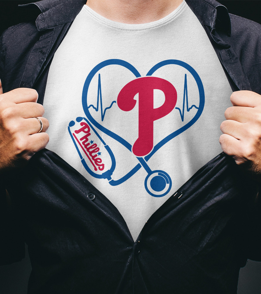 Phillies Nurse Heartbeat Stethoscope T-Shirt