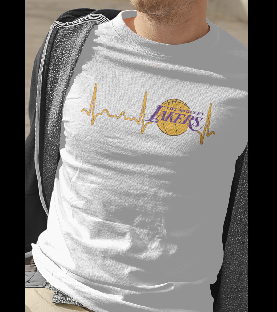 Los Angeles Lakers Heartbeat Basketball T-Shirt