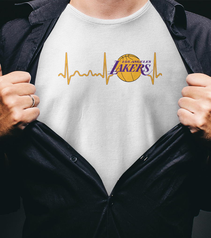 Los Angeles Lakers Heartbeat Basketball T-Shirt