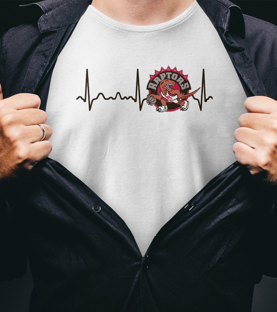 Heartbeat Raptors Logo Basketball T-Shirt