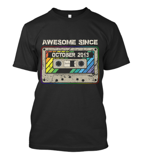 Awesome Since October 2013 Vintage Cassette Tape T-Shirt