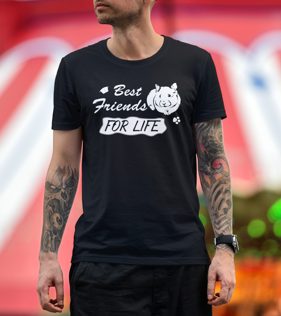 Best Friends For Life Hamster Paw Prints T-Shirt
