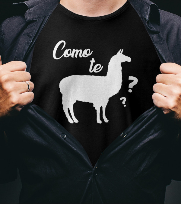 Como Te Llama Question Mark Llama T-Shirt