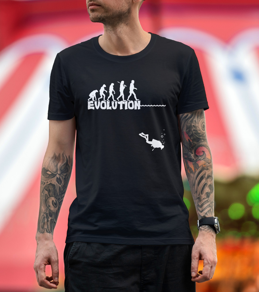 Evolution of Man Scuba Diver Journey T-Shirt