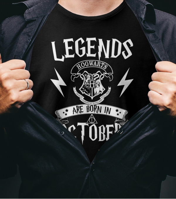 Legends Hogwarts Are Born In October T-Shirt