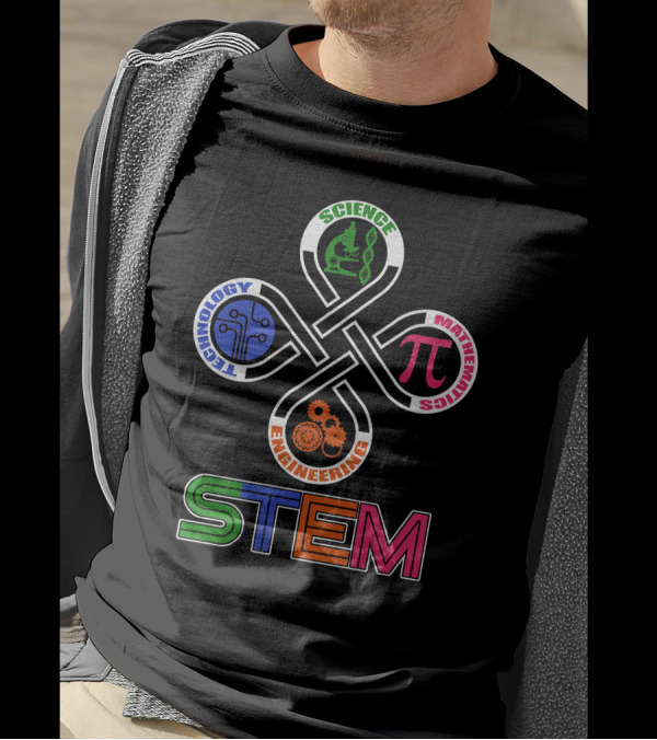 STEM Science Technology Engineering Mathematics DNA Circuit Pi Gears T-Shirt