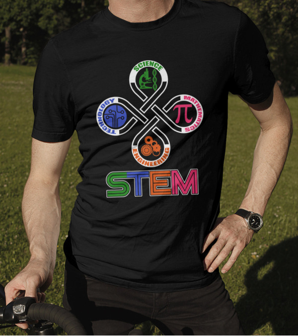 STEM Science Technology Engineering Mathematics DNA Circuit Pi Gears T-Shirt