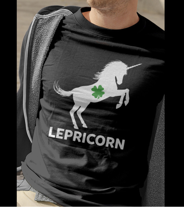Lepricorn Unicorn Shamrock St. Patrick's Day Humor T-Shirt