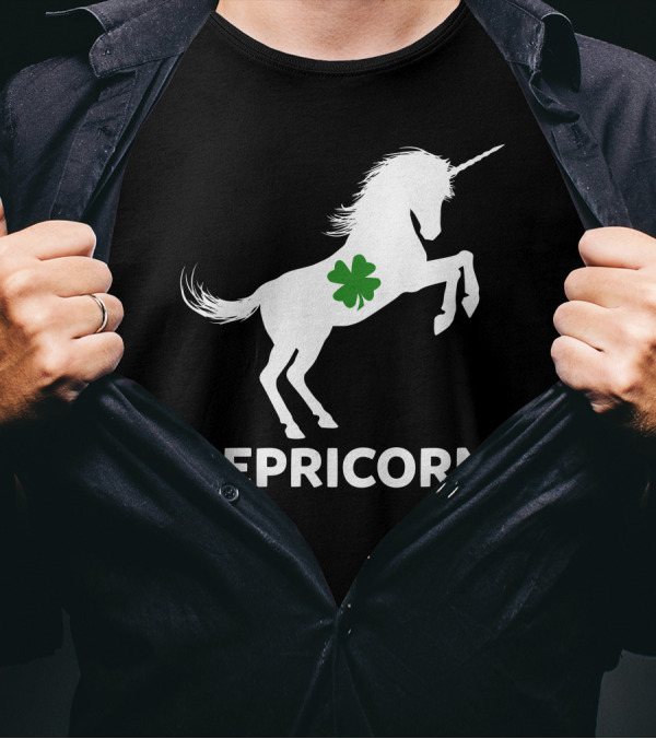 Lepricorn Unicorn Shamrock St. Patrick's Day Humor T-Shirt